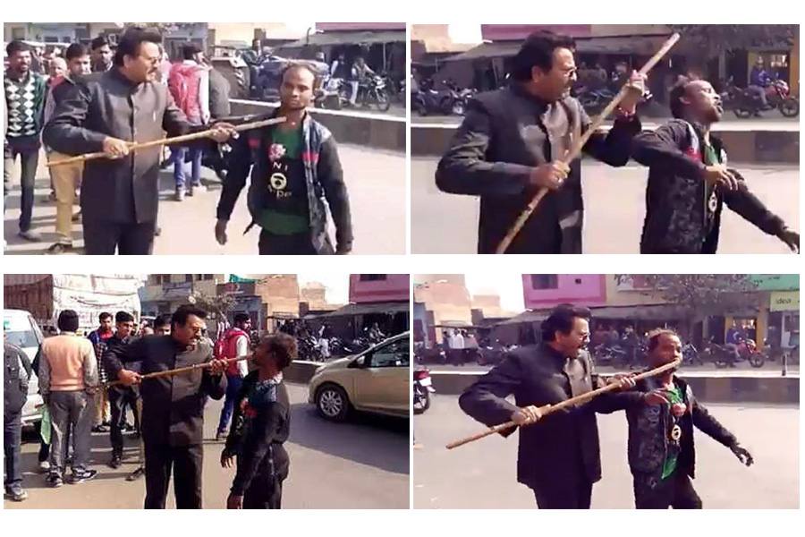 மாற்றுத்திறனாளியை துன்புறுத்திய பாஜக பிரமுகர் முகமது மியா!