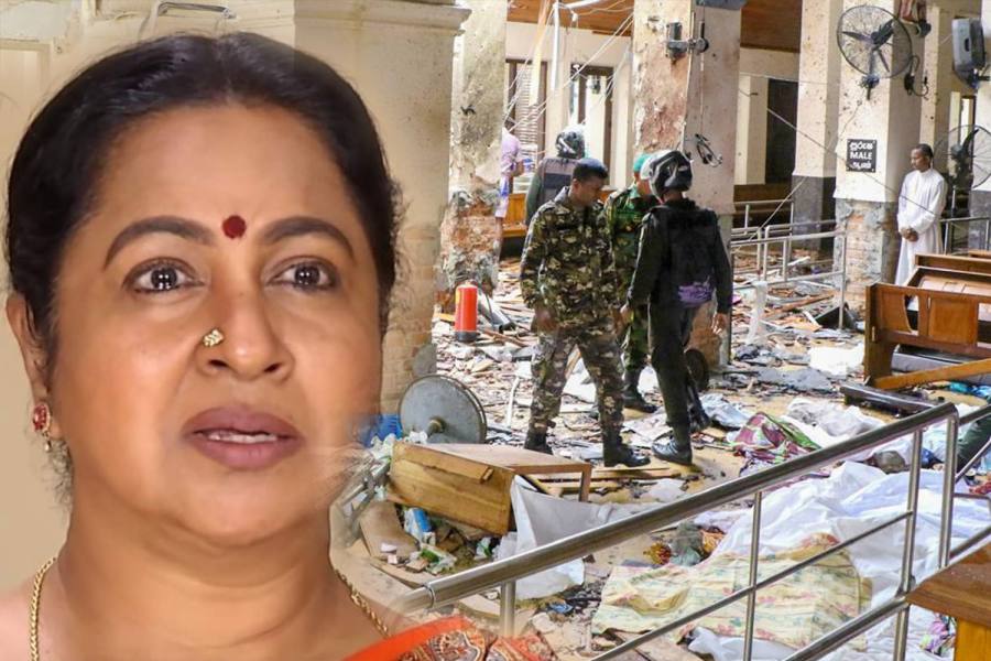 இலங்கை குண்டு வெடிப்பு சம்பவத்தில் நடிகை ராதிகா உயிர்தப்பினார்!