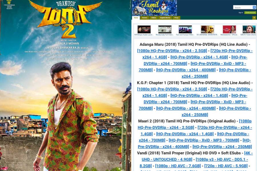 படம் வெளியான முதல் நாளே தமிழ் ராக்கர்ஸ் இணையத்தில் வெளியான மாரி 2 -  படக்குழுவினர் அதிர்ச்சி