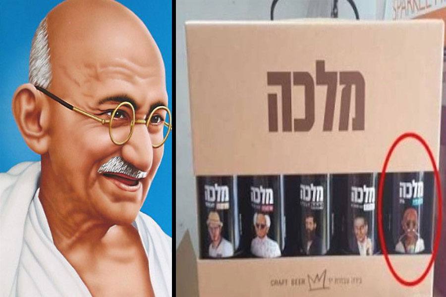 இஸ்ரேல் நாட்டு ஒயின் தயாரிப்பு நிறுவன பாட்டில்களில் காந்தியின் புகைப்படம்!..